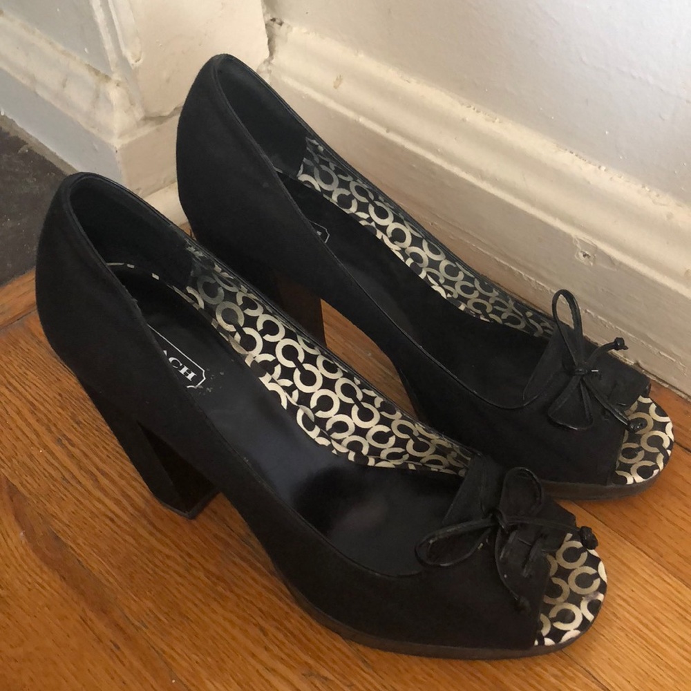 Coach cotton twill heel, size 8